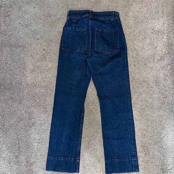 APIECE APART New York Bahia High Waist Straight Leg Dark Wash Blue Jeans EUC - 0 - Picture 5 of 10